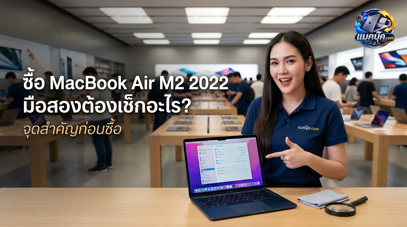 ภาพประกอบบทความ macbook air M2 2022 สร้างด้วย AI