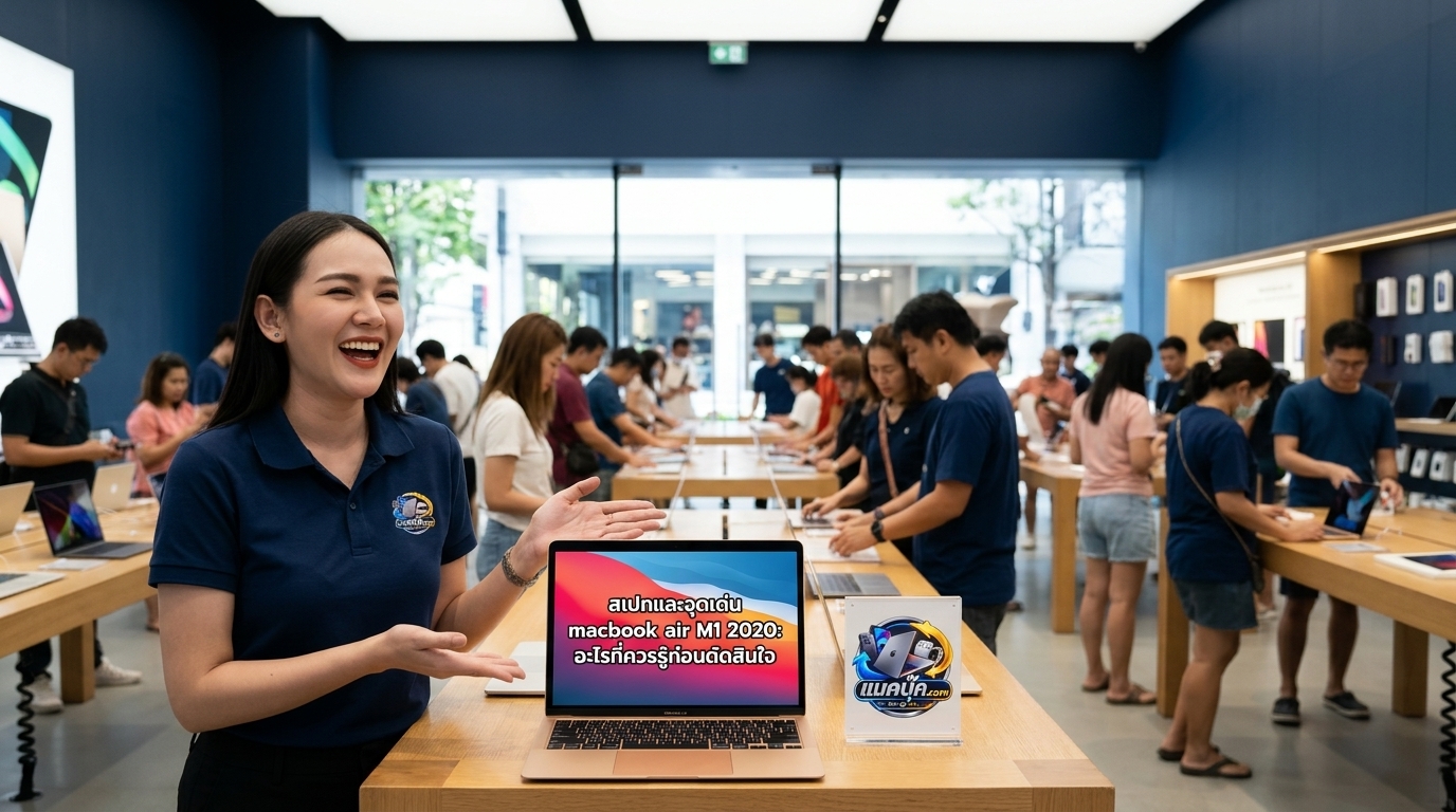 ภาพประกอบบทความ macbook air M1 2020 สร้างด้วย AI