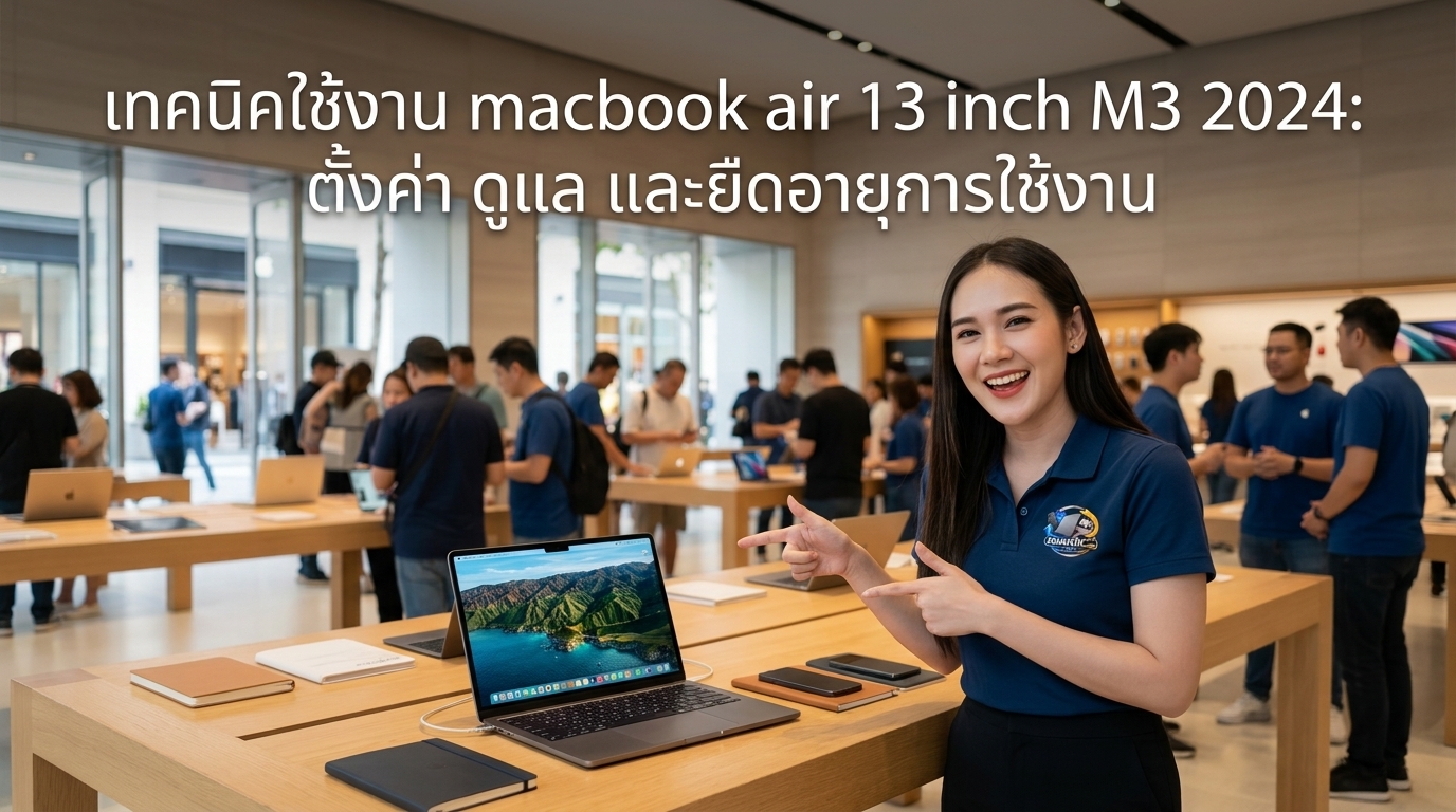 ภาพประกอบบทความ macbook air 13 inch M3 2024 สร้างด้วย AI