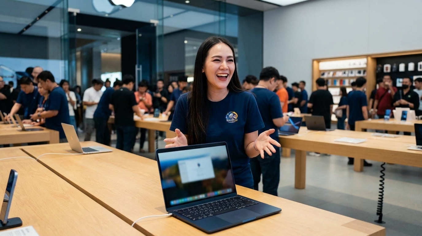 ภาพประกอบบทความ macbook air 13 inch M4 2025 สร้างด้วย AI