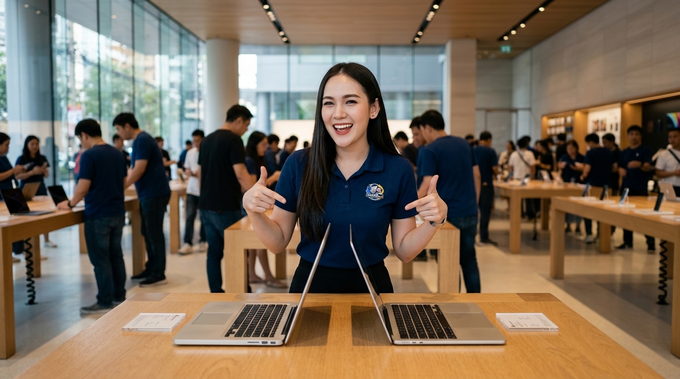 ภาพประกอบบทความ macbook Air สร้างด้วย AI