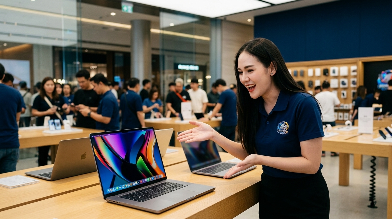 ภาพประกอบบทความ macbook pro 16 inch m4 max 2024 สร้างด้วย AI